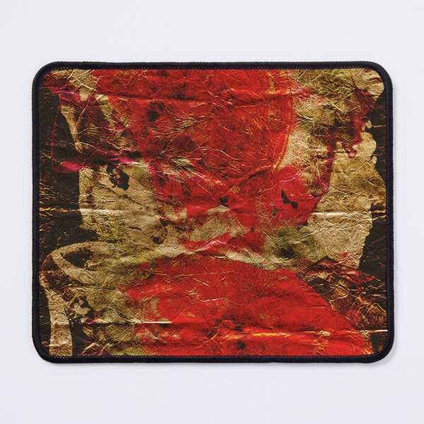 Item preview, Red and Gold Textured Abstraction on Paper designed and sold by NickDedidis.