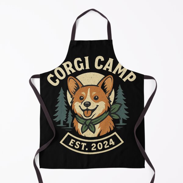 Item preview, Corgi Camp – Vintage Outdoor Dog Badge Logo designed and sold by PixelPunx.
