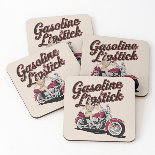 Item preview, Gasoline & lipstick - Filling station - Petroliana - cafe racer styling - highway to hell - Chop shop - Born to race designed and sold by JansenGS.