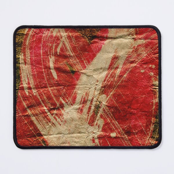 Item preview, Red and Cream Textured Abstraction on Paper designed and sold by NickDedidis.