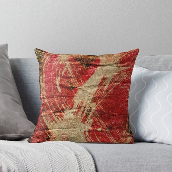 Item preview, Red and Cream  Textured Abstraction on Paper designed and sold by NickDedidis.