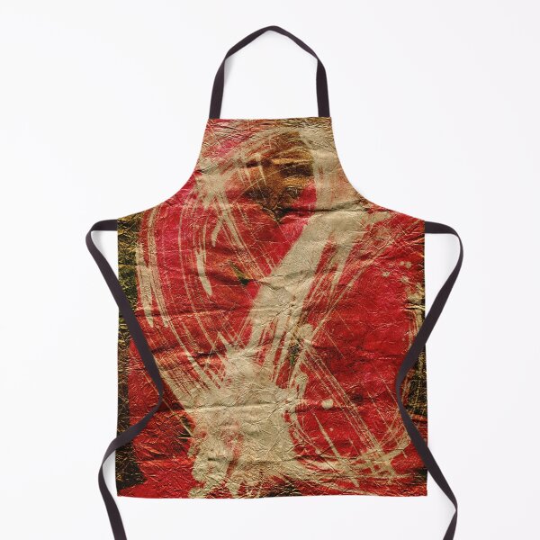 Item preview, Red and Cream  Textured Abstraction on Paper designed and sold by NickDedidis.
