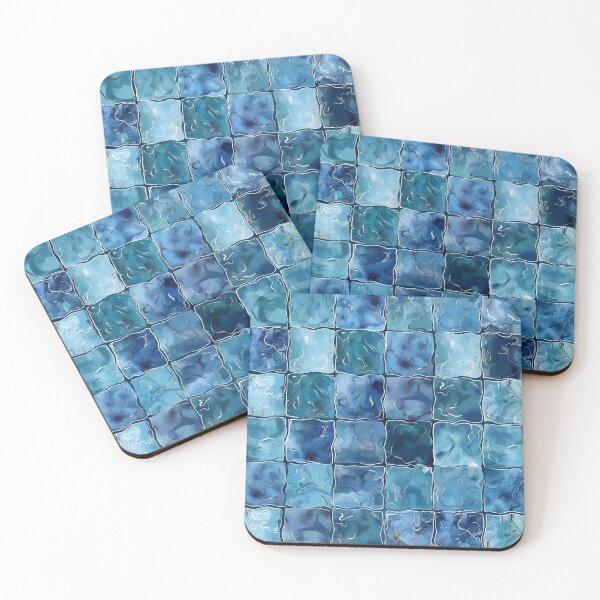Item preview, Water Blue Pool tile designed and sold by piairz-shop.