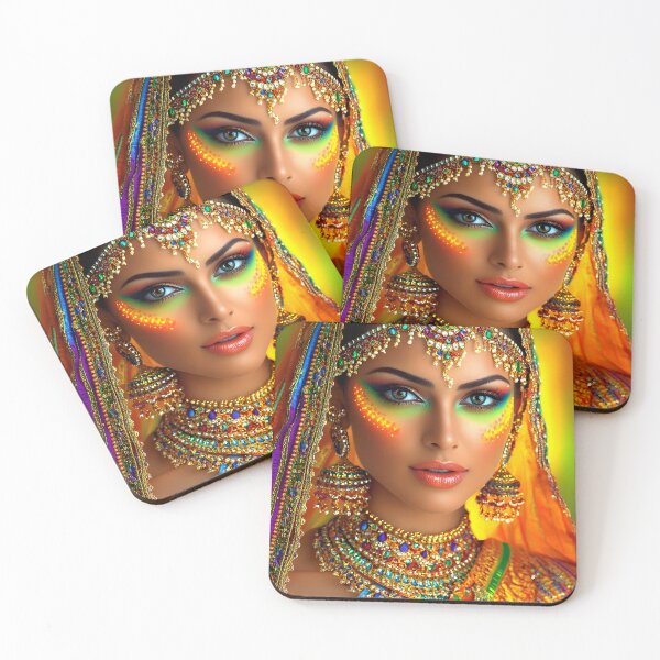 Item preview, Vibrant Traditional Beauty in Colorful Attire designed and sold by Artessie.