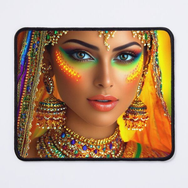 Item preview, Vibrant Traditional Beauty in Colorful Attire designed and sold by Artessie.