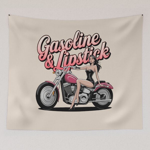 Item preview, Gasoline & lipstick - Filling station - Petroliana - cafe racer styling - highway to hell - Chop shop - Born to race designed and sold by JansenGS.