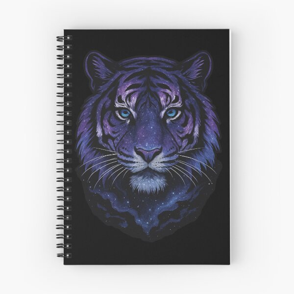 Item preview, Cosmic Tiger Head – Galaxy-Themed Purple and Blue Tiger Illustration designed and sold by HAFIZ-DP.