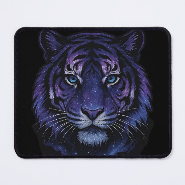 Item preview, Cosmic Tiger Head – Galaxy-Themed Purple and Blue Tiger Illustration designed and sold by HAFIZ-DP.