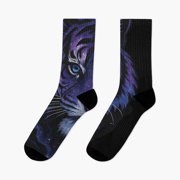 Item preview, Cosmic Tiger Head – Galaxy-Themed Purple and Blue Tiger Illustration designed and sold by HAFIZ-DP.