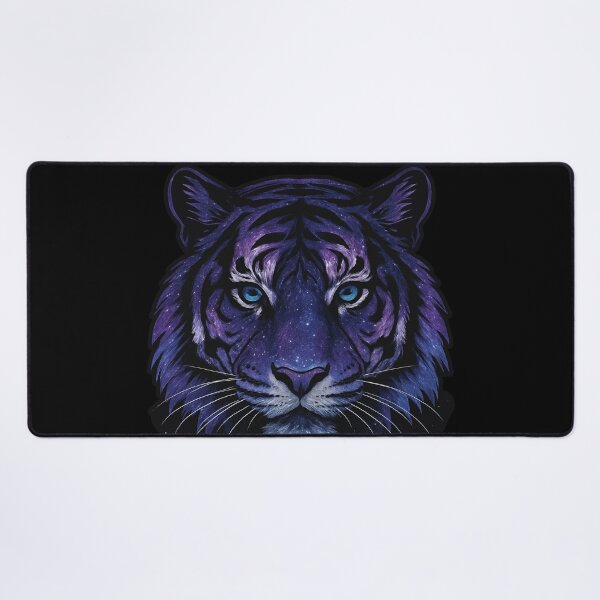 Item preview, Cosmic Tiger Head – Galaxy-Themed Purple and Blue Tiger Illustration designed and sold by HAFIZ-DP.