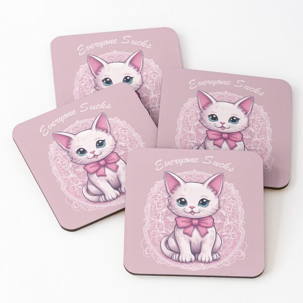 Item preview, Everyone Sucks Pink Fancy Cat AI Generated Digital Art  designed and sold by thedreamykind.