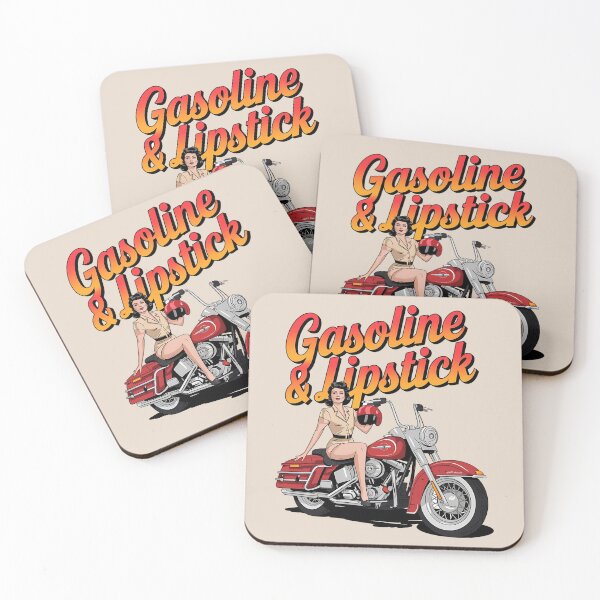 Item preview, Gasoline & lipstick - Filling station - Petroliana - cafe racer styling - highway to hell - Chop shop - Born to race designed and sold by JansenGS.