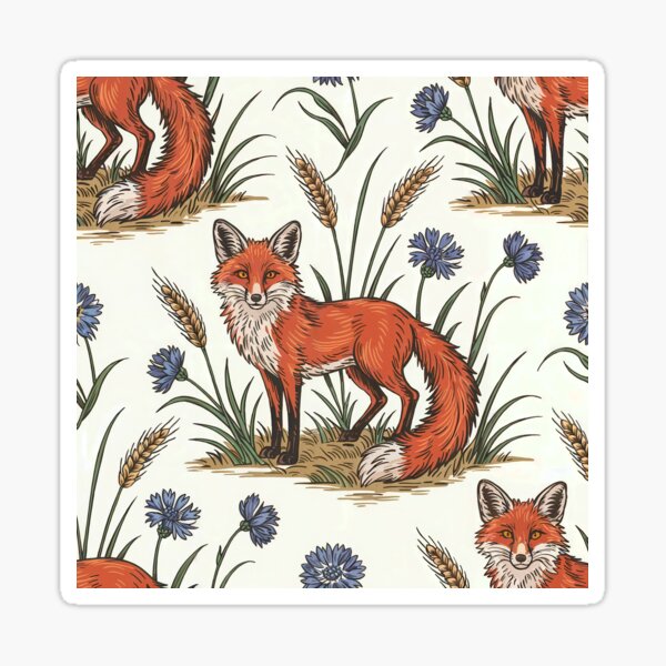 Item preview, Fox Toile de Jouy seamless pattern designed and sold by Tamas Das.