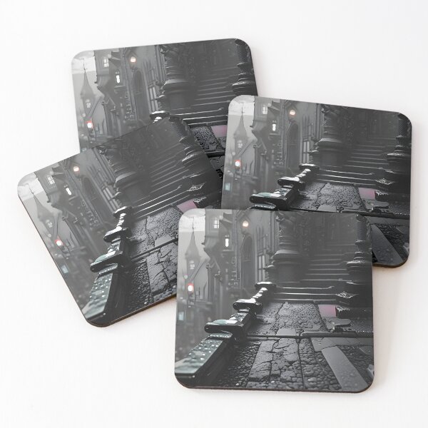 Item preview, Mystical gothic city street in the fog designed and sold by _RudeMango.