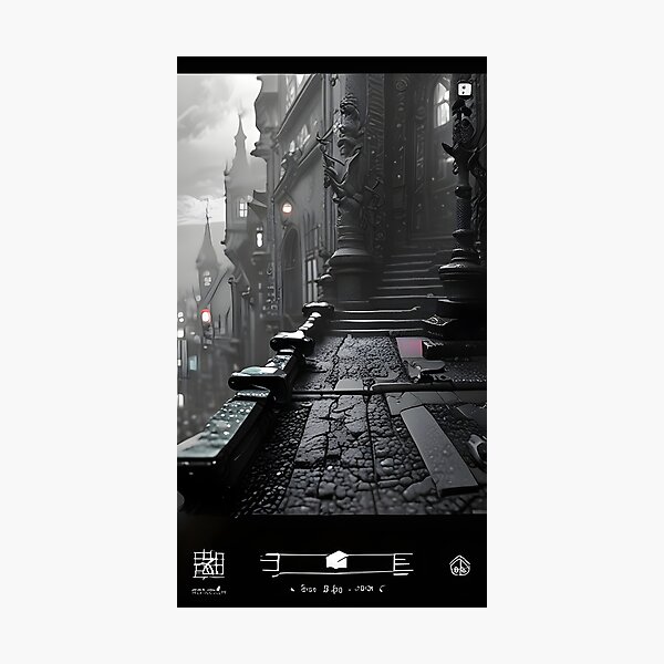 Item preview, Mystical gothic city street in the fog designed and sold by Sistem Admin - Barbara.