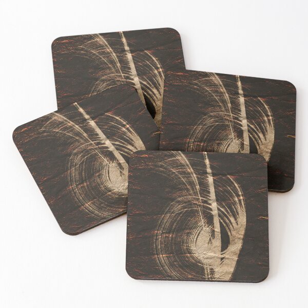 Item preview, Golden Feather Abstraction On Textured Paper designed and sold by NickDedidis.
