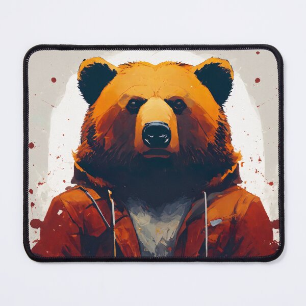 Item preview, Boss Bear Watercolor Painting designed and sold by PioneerX1.