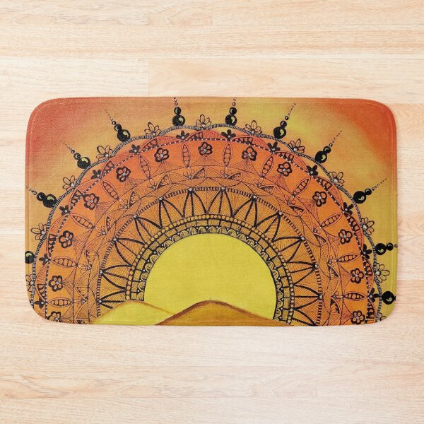 Item preview, Sunrise behind hills mandala art  designed and sold by Sonia dutta_art.