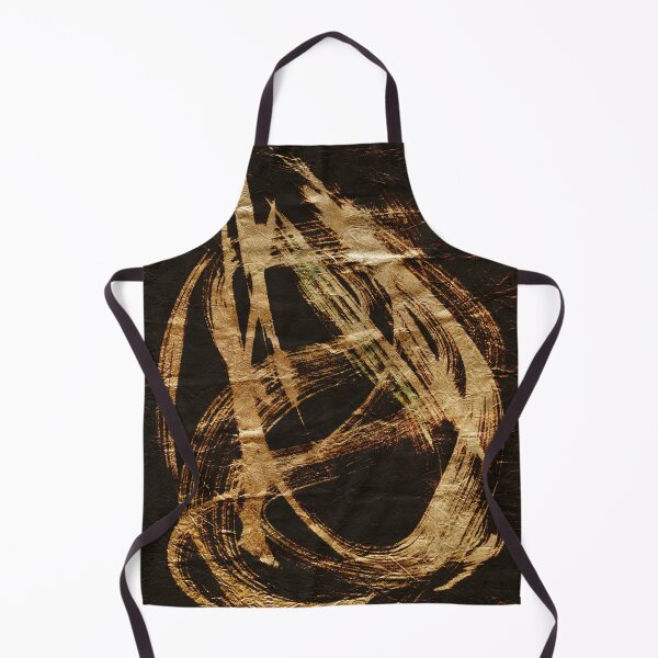Item preview, Golden brushstrokes Abstraction on Paper designed and sold by NickDedidis.