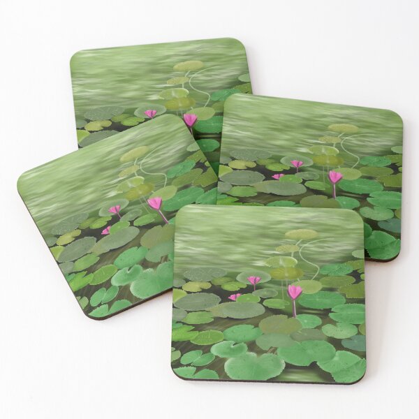 Item preview, Lotus pond drawing watercolor designed and sold by Charlie-PUM.