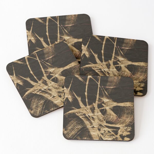 Item preview, Abstract golden brushstrokes designed and sold by NickDedidis.