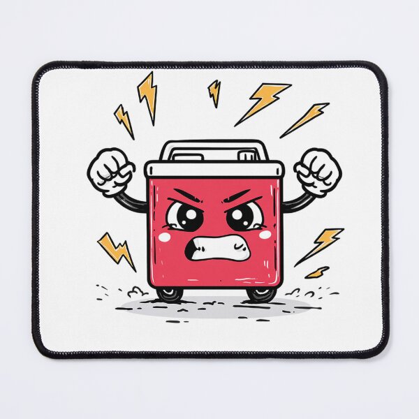 Item preview, Raging Battery – Cartoon Voltage Overload with Angry Attitude designed and sold by Alphakenon.
