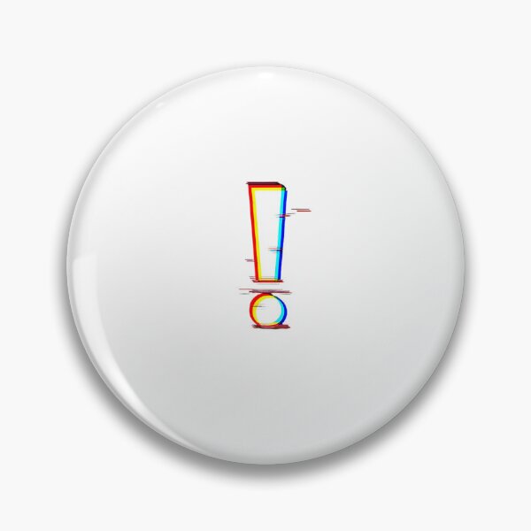 Item preview, Glitch Exclamation Mark – Bold Alert Symbol in RGB Distortion designed and sold by Alphakenon.