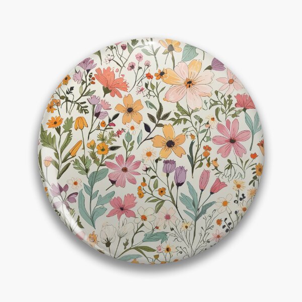 Item preview, Seamless Pattern of Colorful Wildflower and Foliage in Pastel Tones designed and sold by CoolPixels.