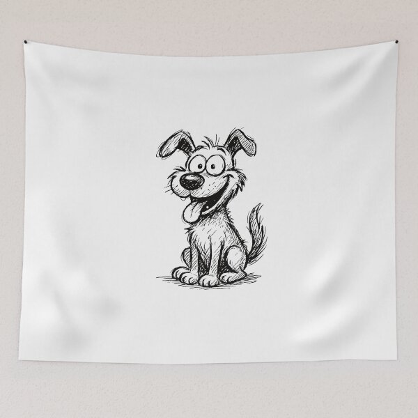 Item preview, Funny line drawing dog – Funny cartoon motif for dog fans designed and sold by nkhookysun.