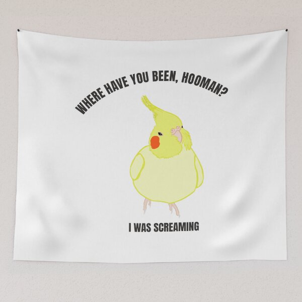 Item preview,  Lutino Cockatiel – Hooman, I Was Screaming Again designed and sold by Birbosaurus.
