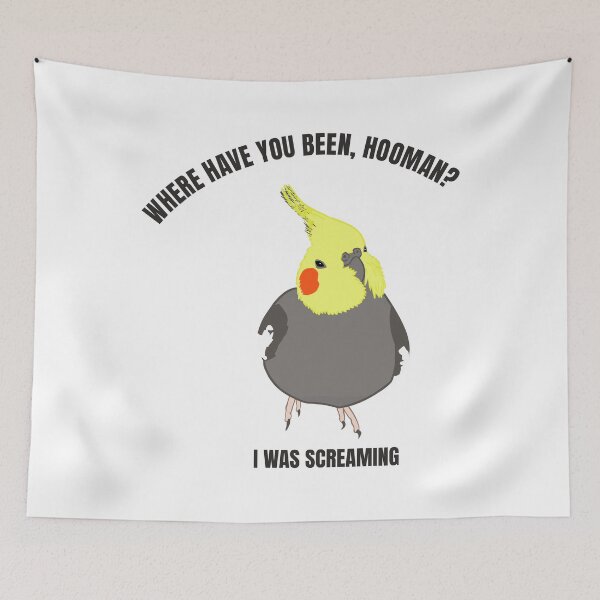 Item preview, Angry Cockatiel – Where Have You Been, Hooman? I Was Screaming designed and sold by Birbosaurus.