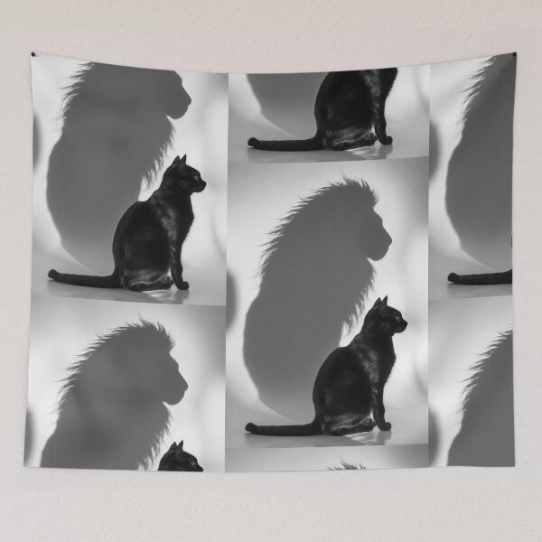 Item preview, Majestic Black Cat and Lion Shadow  designed and sold by PioneerX1.