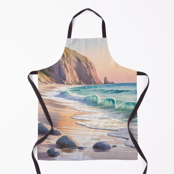 Item preview, Secluded Coastal Escape Watercolor Beach designed and sold by AntiqueWhiteArt.