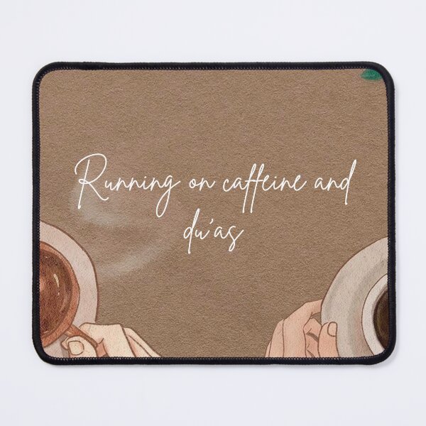 Item preview, Running on Caffeine and Du’as – Minimalist Coffee Print designed and sold by MiskAndMoon.