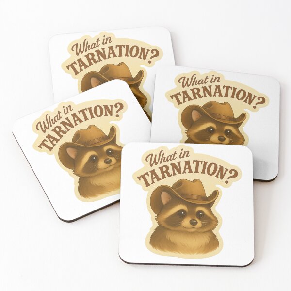 Item preview, What In Tarnation Raccoon Sticker, Funny Retro Meme Sticker, Sarcastic Country Western Cowboy Sticker, Trendy Raccoon Decal, Waterproof designed and sold by ezuldeen48.