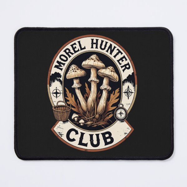 Item preview, Morel Hunter Club Mountain Crest – Vintage Mushroom Forager Badge designed and sold by fantasyy.