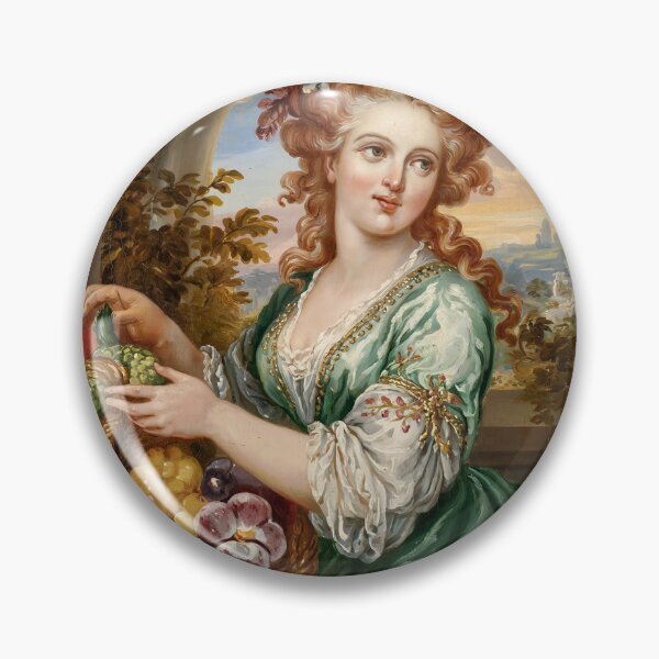 Item preview, Rococo Painting of a young woman inspired By Nicolas Lancret designed and sold by Tamas Das.