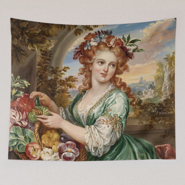 Item preview,  Rococo Painting of a young woman inspired By Nicolas Lancret designed and sold by Tamas Das.