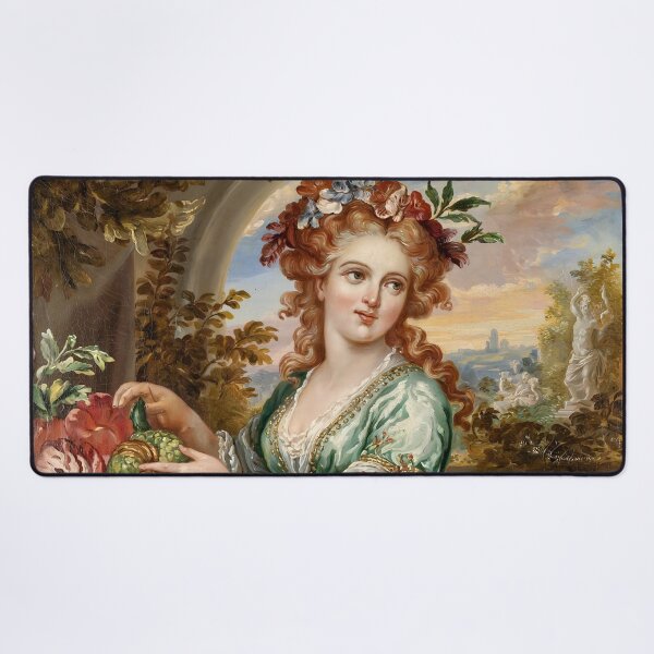 Item preview, Rococo Painting of a young woman inspired By Nicolas Lancret designed and sold by Tamas Das.