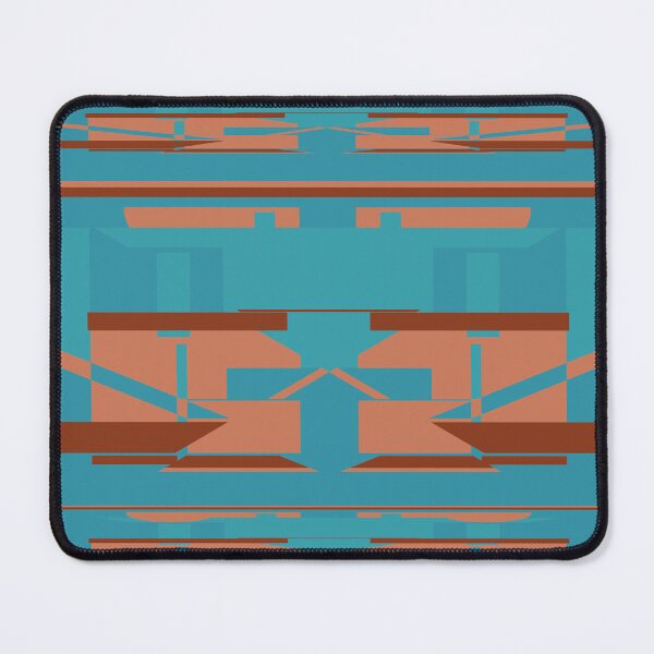 Item preview, Coral Brown Turquoise on Teal Horizontal Southwest Design designed and sold by ElasticPixels.