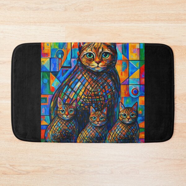 Item preview, The Colourful family cat cross my path! By Bevilaqua Original Draw  designed and sold by Helios Be. Lavsh.