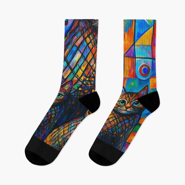 Item preview, The Colourful family cat cross my path! By Bevilaqua Original Draw  designed and sold by Helios Be. Lavsh.