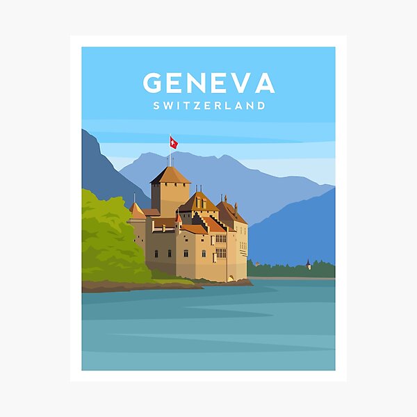 Item preview, Lake Geneva, Switzerland - Chillon Castle designed and sold by typelab.