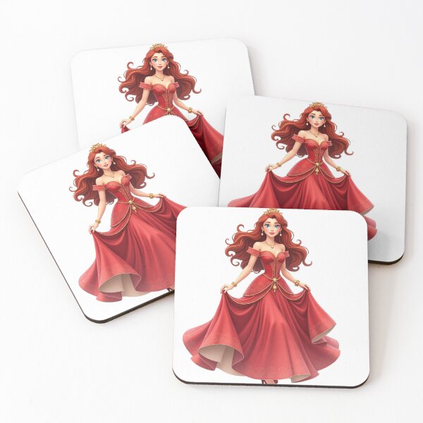 Item preview, delightful cute princess in red dress designed and sold by nicnacc.