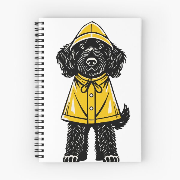 Item preview, Labradoodle / cockapoo in Yellow Raincoat – Cute Dog Illustration for Pet Lovers designed and sold by krisevansart.
