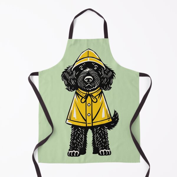 Item preview, Labradoodle / cockapoo in Yellow Raincoat – Cute Dog Illustration for Pet Lovers designed and sold by krisevansart.
