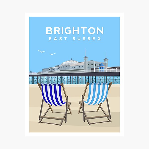 Item preview, Brighton Pier and Beach, East Sussex designed and sold by typelab.