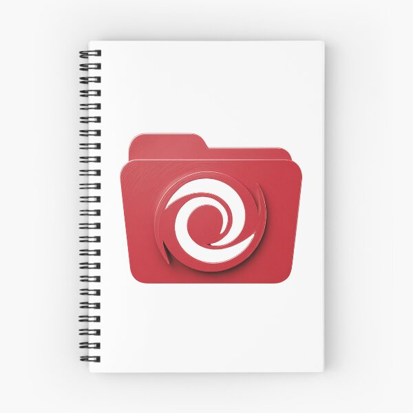 Item preview, Red Folder with Spiral Cutout – Minimalist Icon Design designed and sold by Alphakenon.