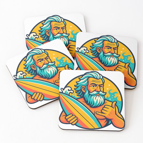 Item preview, Bearded Surfer on the Beach designed and sold by gallardostudio.