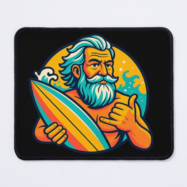 Item preview, Bearded Surfer on the Beach designed and sold by gallardostudio.
